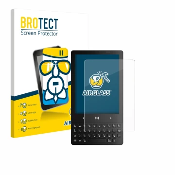 Parte frontale di una confezione del prodotto con il logo del marchio BROTECT. Accanto è raffigurato il dispositivo The Minima