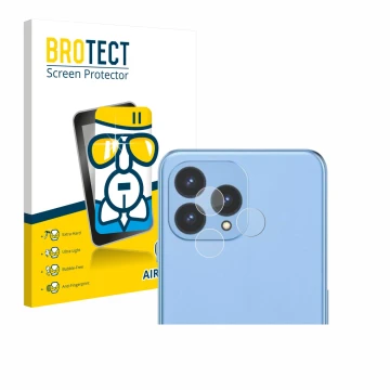 Parte frontale di una confezione del prodotto con il logo del marchio BROTECT. Accanto è raffigurato il dispositivo Cubot P80 