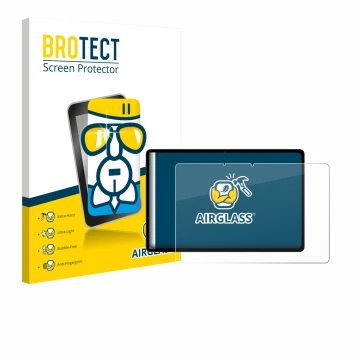 Parte frontale di una confezione del prodotto con il logo del marchio BROTECT. Accanto è raffigurato il dispositivo Oppo Pad S