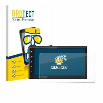 Parte frontale di una confezione del prodotto con il logo del marchio BROTECT. Accanto è raffigurato il dispositivo Kenwood DM