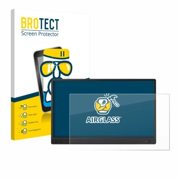 Parte frontale di una confezione del prodotto con il logo del marchio BROTECT. Accanto è raffigurato il dispositivo ASUS ZenSc