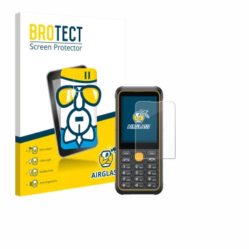 Parte frontale di una confezione del prodotto con il logo del marchio BROTECT. Accanto è raffigurato il dispositivo Ulefone Ar
