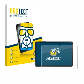 Parte frontale di una confezione del prodotto con il logo del marchio BROTECT. Accanto è raffigurato il dispositivo Doogee Tab