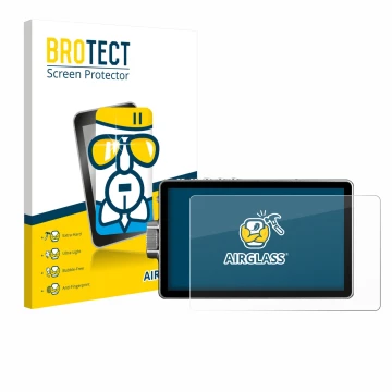 Parte frontale di una confezione del prodotto con il logo del marchio BROTECT. Accanto è raffigurato il dispositivo Viltrox DC