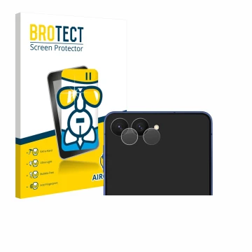 Parte frontale di una confezione del prodotto con il logo del marchio BROTECT. Accanto è raffigurato il dispositivo Samsung Ga