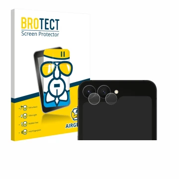 Parte frontale di una confezione del prodotto con il logo del marchio BROTECT. Accanto è raffigurato il dispositivo Samsung Ga