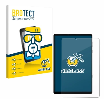 Parte frontale di una confezione del prodotto con il logo del marchio BROTECT. Accanto è raffigurato il dispositivo Lenovo Leg