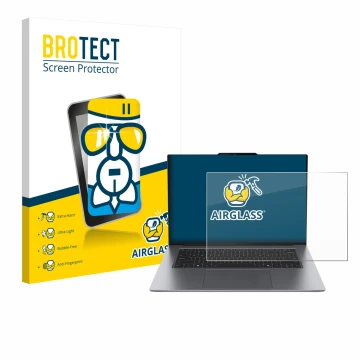 Parte frontale di una confezione del prodotto con il logo del marchio BROTECT. Accanto è raffigurato il dispositivo Lenovo Thi