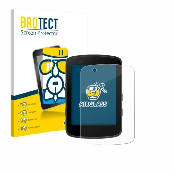 Parte frontale di una confezione del prodotto con il logo del marchio BROTECT. Accanto è raffigurato il dispositivo Bryton Rid