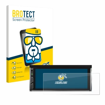 Parte frontale di una confezione del prodotto con il logo del marchio BROTECT. Accanto è raffigurato il dispositivo Hikity Car