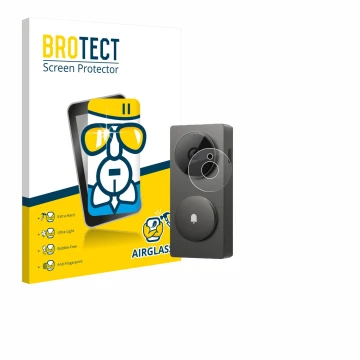 Parte frontale di una confezione del prodotto con il logo del marchio BROTECT. Accanto è raffigurato il dispositivo Aqara Hub 