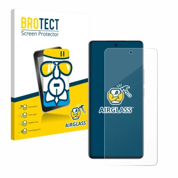 Parte frontale di una confezione del prodotto con il logo del marchio BROTECT. Accanto è raffigurato il dispositivo realme 15 