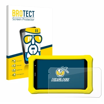 Parte frontale di una confezione del prodotto con il logo del marchio BROTECT. Accanto è raffigurato il dispositivo Clementoni
