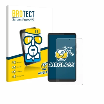 Parte frontale di una confezione del prodotto con il logo del marchio BROTECT. Accanto è raffigurato il dispositivo Lenovo Tab