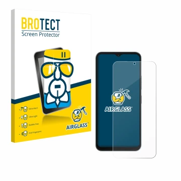 Parte frontale di una confezione del prodotto con il logo del marchio BROTECT. Accanto è raffigurato il dispositivo Telekom T 