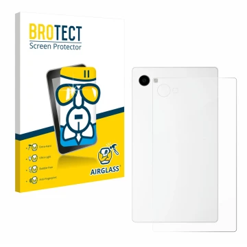 Parte frontale di una confezione del prodotto con il logo del marchio BROTECT. Accanto è raffigurato il dispositivo The Minima