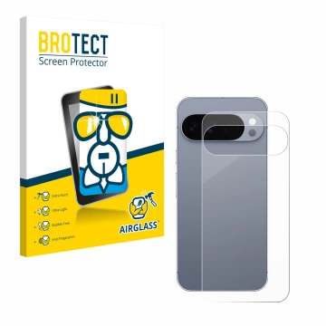 Parte frontale di una confezione del prodotto con il logo del marchio BROTECT. Accanto è raffigurato il dispositivo Google Pix