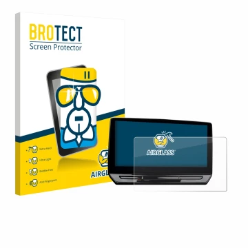 Parte frontale di una confezione del prodotto con il logo del marchio BROTECT. Accanto è raffigurato il dispositivo Cupra Leon