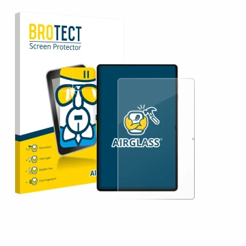 Parte frontale di una confezione del prodotto con il logo del marchio BROTECT. Accanto è raffigurato il dispositivo Samsung Ga