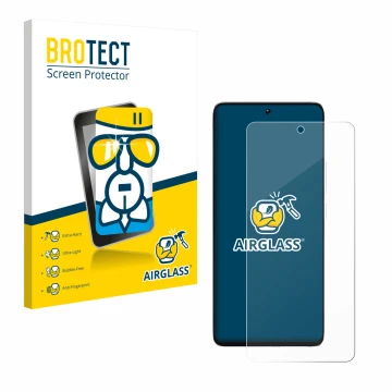 Parte frontale di una confezione del prodotto con il logo del marchio BROTECT. Accanto è raffigurato il dispositivo Xiaomi Poc