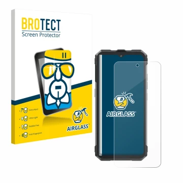 Parte frontale di una confezione del prodotto con il logo del marchio BROTECT. Accanto è raffigurato il dispositivo Cubot King