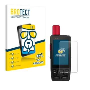 Parte frontale di una confezione del prodotto con il logo del marchio BROTECT. Accanto è raffigurato il dispositivo Garmin GPS