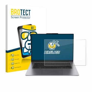 Parte frontale di una confezione del prodotto con il logo del marchio BROTECT. Accanto è raffigurato il dispositivo Lenovo Thi