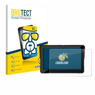 Parte frontale di una confezione del prodotto con il logo del marchio BROTECT. Accanto è raffigurato il dispositivo Carpuride 