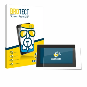 Parte frontale di una confezione del prodotto con il logo del marchio BROTECT. Accanto è raffigurato il dispositivo Jeep Compa