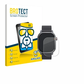 Parte frontale di una confezione del prodotto con il logo del marchio BROTECT. Accanto è raffigurato il dispositivo Kospet Pul