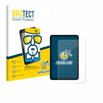 Parte frontale di una confezione del prodotto con il logo del marchio BROTECT. Accanto è raffigurato il dispositivo Xiaomi Pad