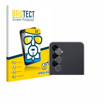 Parte frontale di una confezione del prodotto con il logo del marchio BROTECT. Accanto è raffigurato il dispositivo Samsung Ga
