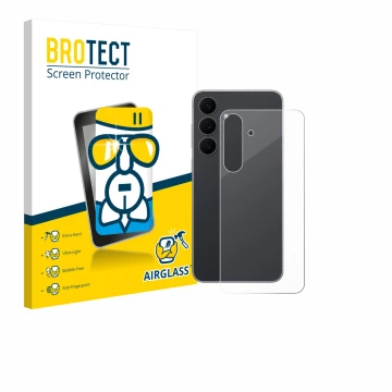 Parte frontale di una confezione del prodotto con il logo del marchio BROTECT. Accanto è raffigurato il dispositivo Samsung Ga