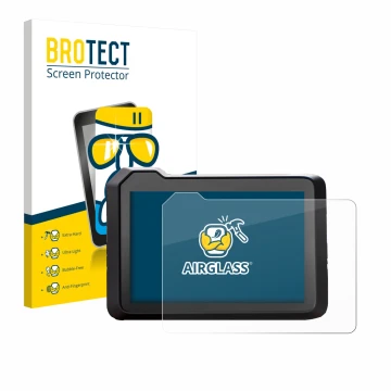 Parte frontale di una confezione del prodotto con il logo del marchio BROTECT. Accanto è raffigurato il dispositivo KTM 990 Du