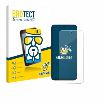 Parte frontale di una confezione del prodotto con il logo del marchio BROTECT. Accanto è raffigurato il dispositivo TCL NXTPAP