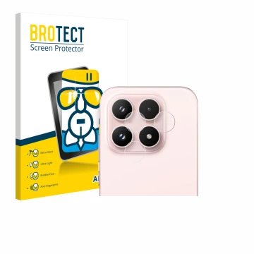 Parte frontale di una confezione del prodotto con il logo del marchio BROTECT. Accanto è raffigurato il dispositivo Xiaomi 17 