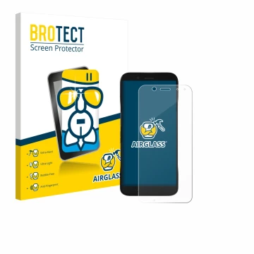 Parte frontale di una confezione del prodotto con il logo del marchio BROTECT. Accanto è raffigurato il dispositivo Datalogic 