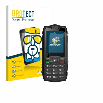 Parte frontale di una confezione del prodotto con il logo del marchio BROTECT. Accanto è raffigurato il dispositivo Hammer Roc