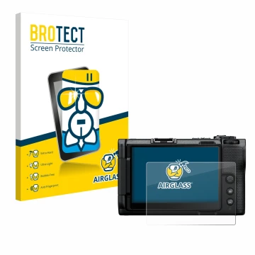Parte frontale di una confezione del prodotto con il logo del marchio BROTECT. Accanto è raffigurato il dispositivo Nikon ZR c