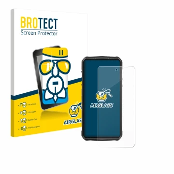 Parte frontale di una confezione del prodotto con il logo del marchio BROTECT. Accanto è raffigurato il dispositivo Ulefone 29