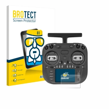 Parte frontale di una confezione del prodotto con il logo del marchio BROTECT. Accanto è raffigurato il dispositivo Radiomaste