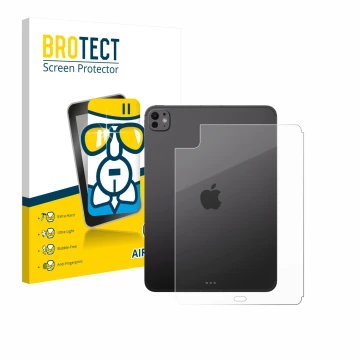 Parte frontale di una confezione del prodotto con il logo del marchio BROTECT. Accanto è raffigurato il dispositivo Apple iPad