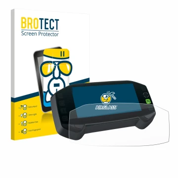 Parte frontale di una confezione del prodotto con il logo del marchio BROTECT. Accanto è raffigurato il dispositivo Suzuki DR-
