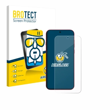 Parte frontale di una confezione del prodotto con il logo del marchio BROTECT. Accanto è raffigurato il dispositivo Oppo Find 