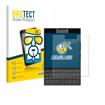 Parte frontale di una confezione del prodotto con il logo del marchio BROTECT. Accanto è raffigurato il dispositivo Unihertz T