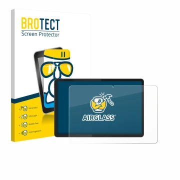 Parte frontale di una confezione del prodotto con il logo del marchio BROTECT. Accanto è raffigurato il dispositivo Lenovo Ide