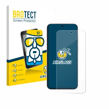 Parte frontale di una confezione del prodotto con il logo del marchio BROTECT. Accanto è raffigurato il dispositivo Vivo X300 