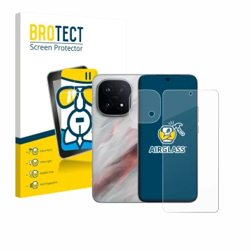 Parte frontale di una confezione del prodotto con il logo del marchio BROTECT. Accanto è raffigurato il dispositivo Vivo iQOO 