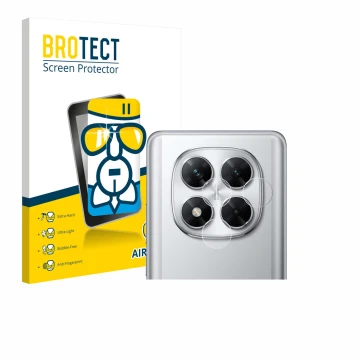 Parte frontale di una confezione del prodotto con il logo del marchio BROTECT. Accanto è raffigurato il dispositivo Xiaomi Poc