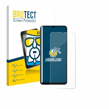 Parte frontale di una confezione del prodotto con il logo del marchio BROTECT. Accanto è raffigurato il dispositivo Samsung Ga